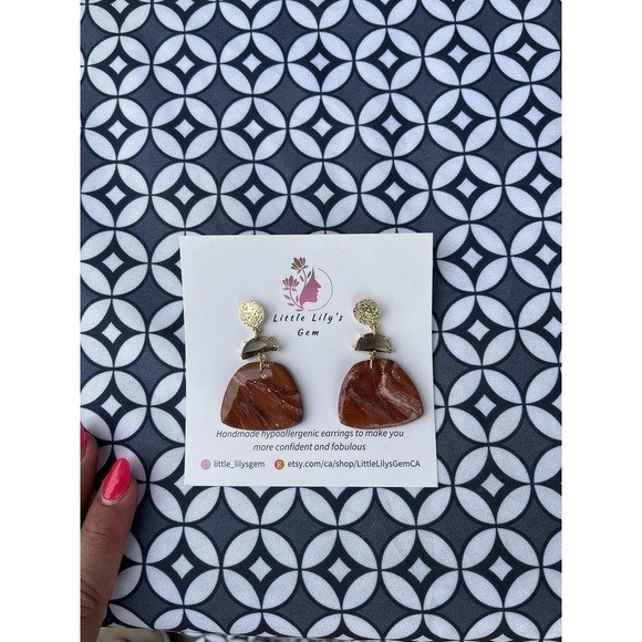 Handmade  Polymer Clay   Earrings - Picture 10 of 12